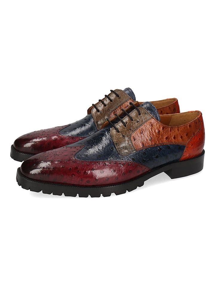 MELVIN & HAMILTON Skórzane trzewiki "Jeff 14" ze wzorem rozmiar: 42