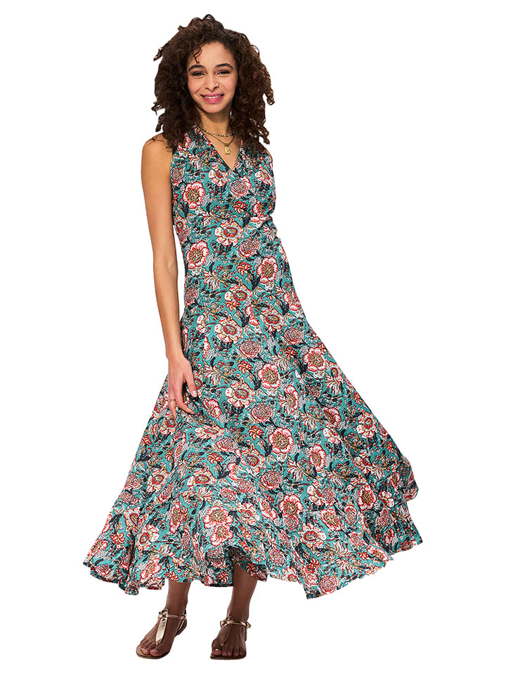 Aller Simplement Sukienka w kolorze turkusowo-czerwonym rozmiar: 38/40