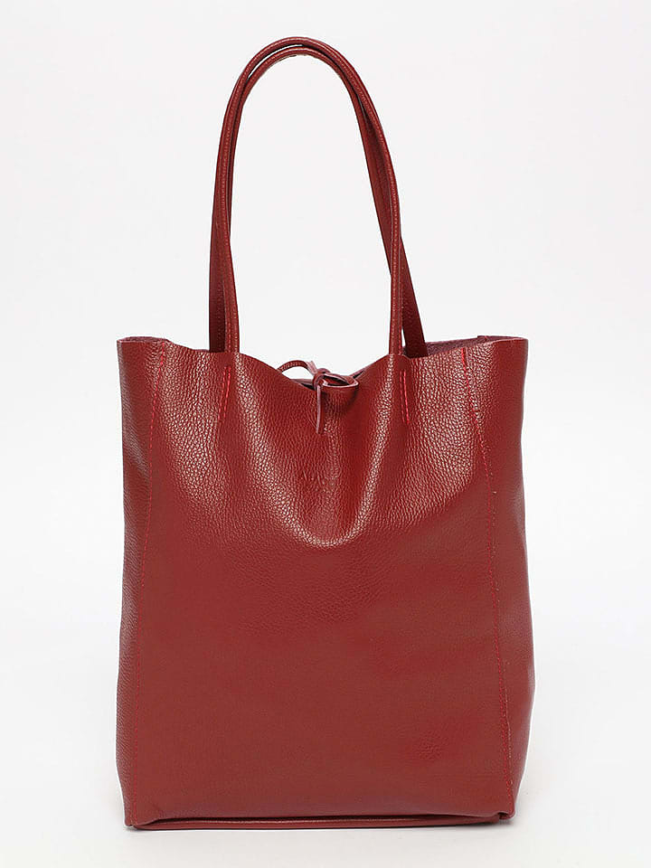 Abaco Skórzany shopper bag "Tesa" w kolorze bordowym - 40 x 37 x 13 cm rozmiar: onesize