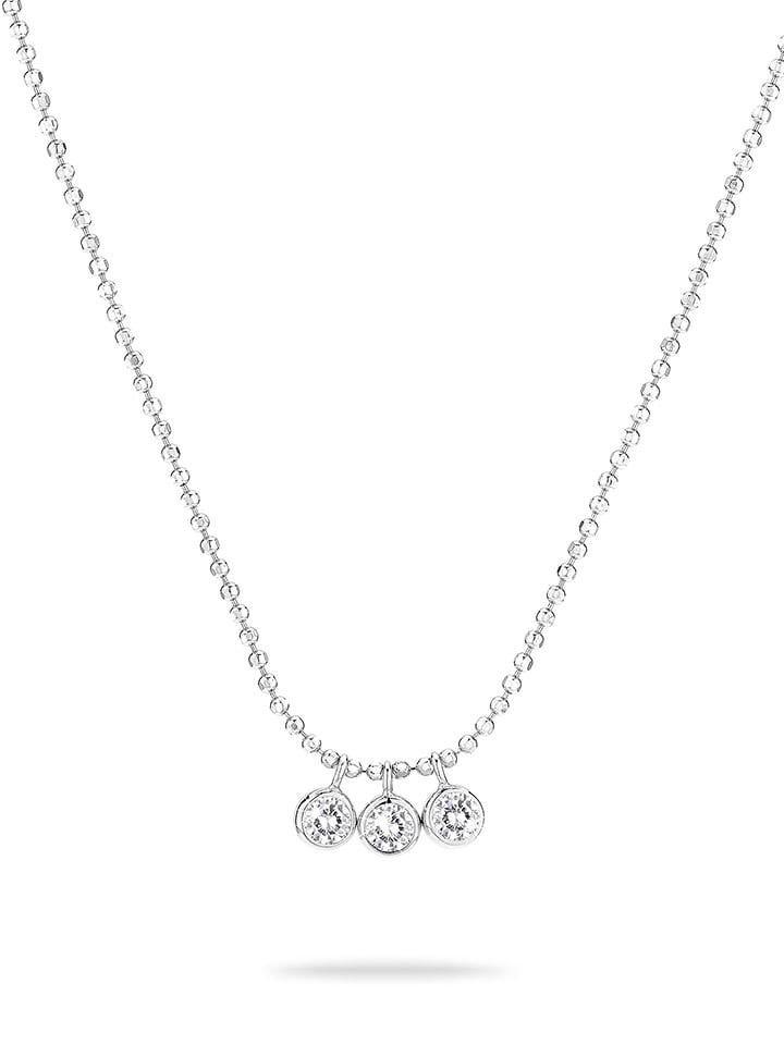 Tamaris Srebrny naszyjnik z elementami ozdobnymi - dł. 45 cm rozmiar: onesize