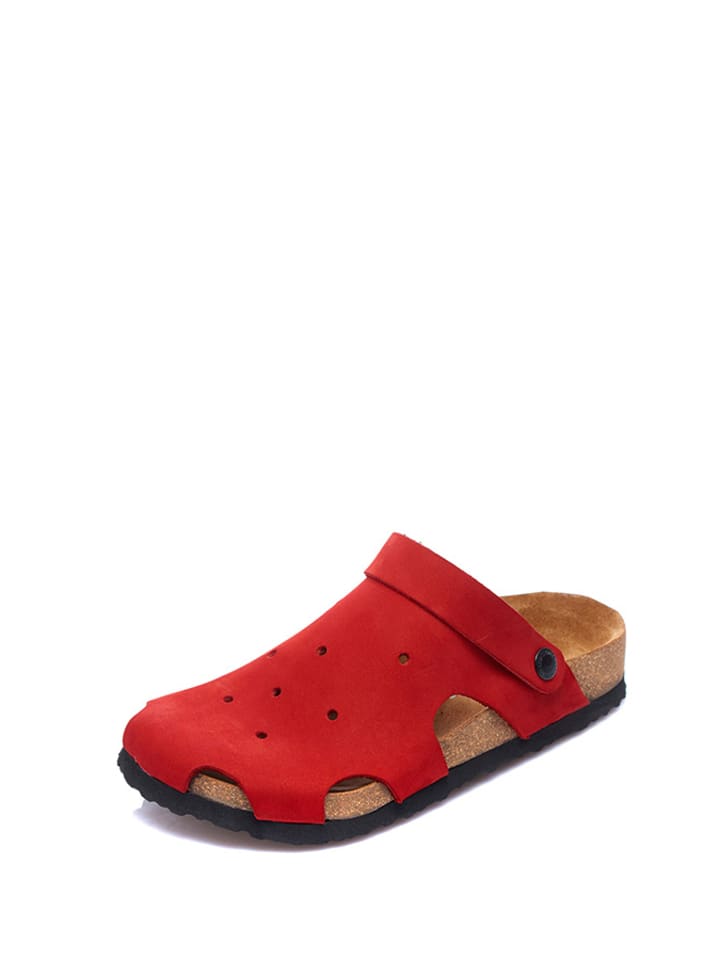 Comfortfusse Skórzane chodaki w kolorze czerwonym rozmiar: 39