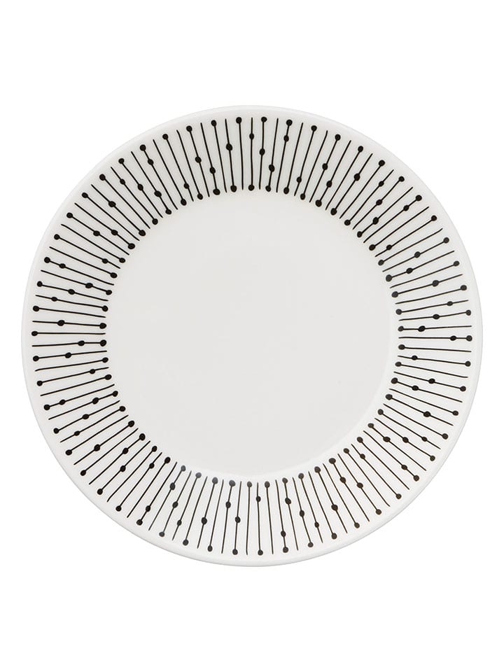 Arabia Talerz "Mainio" w kolorze czarno-białym na chleb - Ø 12 cm rozmiar: onesize