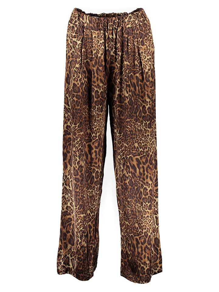 miss goodlife Spodnie "Leo" w kolorze jasnobrązowym rozmiar: M