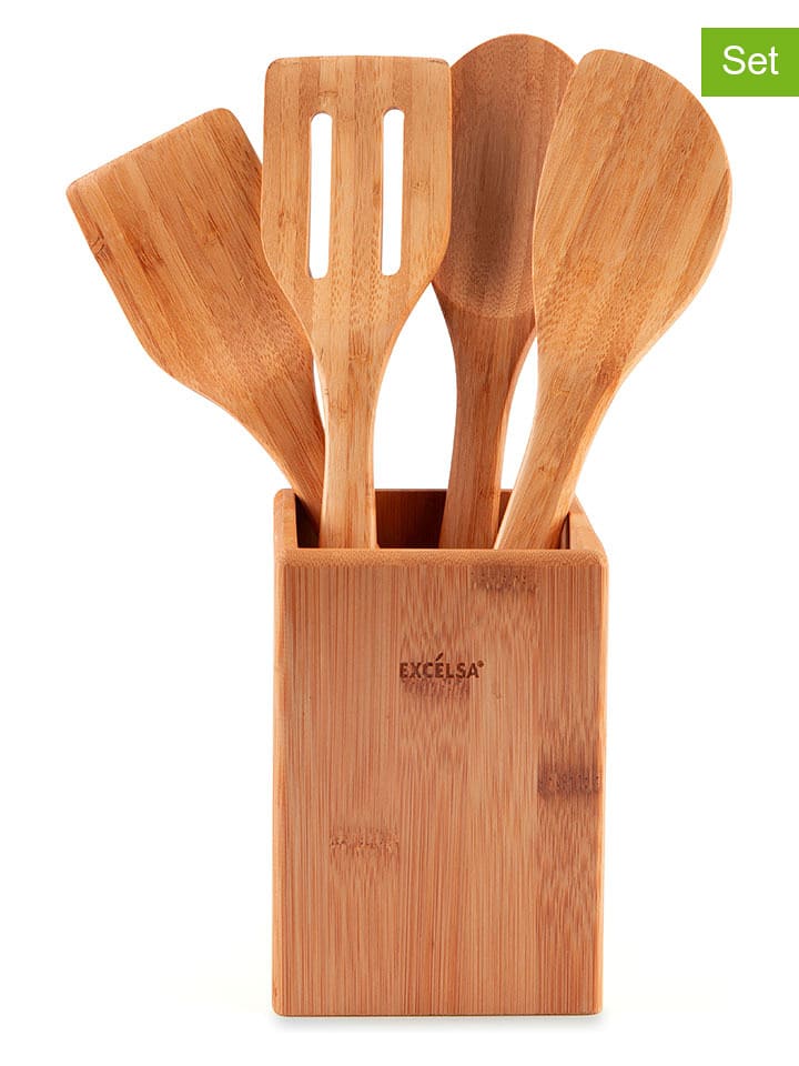 Trendy Kitchen by EXCÉLSA 5-częściowy zestaw w kolorze jasnobrązowym rozmiar: onesize