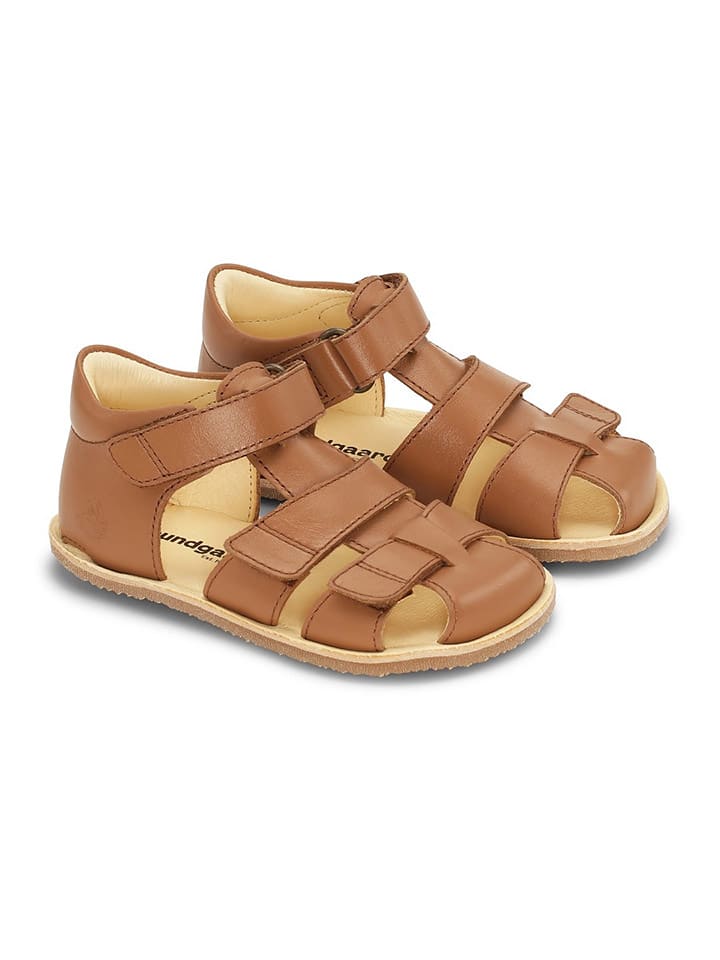 Bundgaard Skórzane półsandały "Savi" w kolorze jasnobrązowym do chodzenia na boso rozmiar: 24