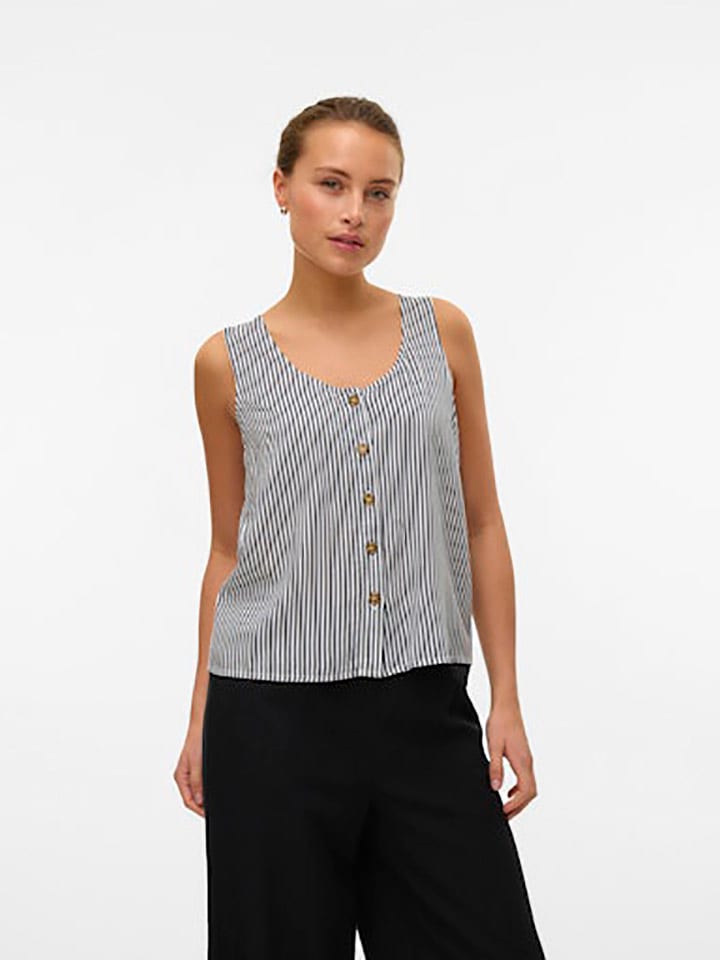 Vero Moda Top w kolorze granatowo-białym rozmiar: XS
