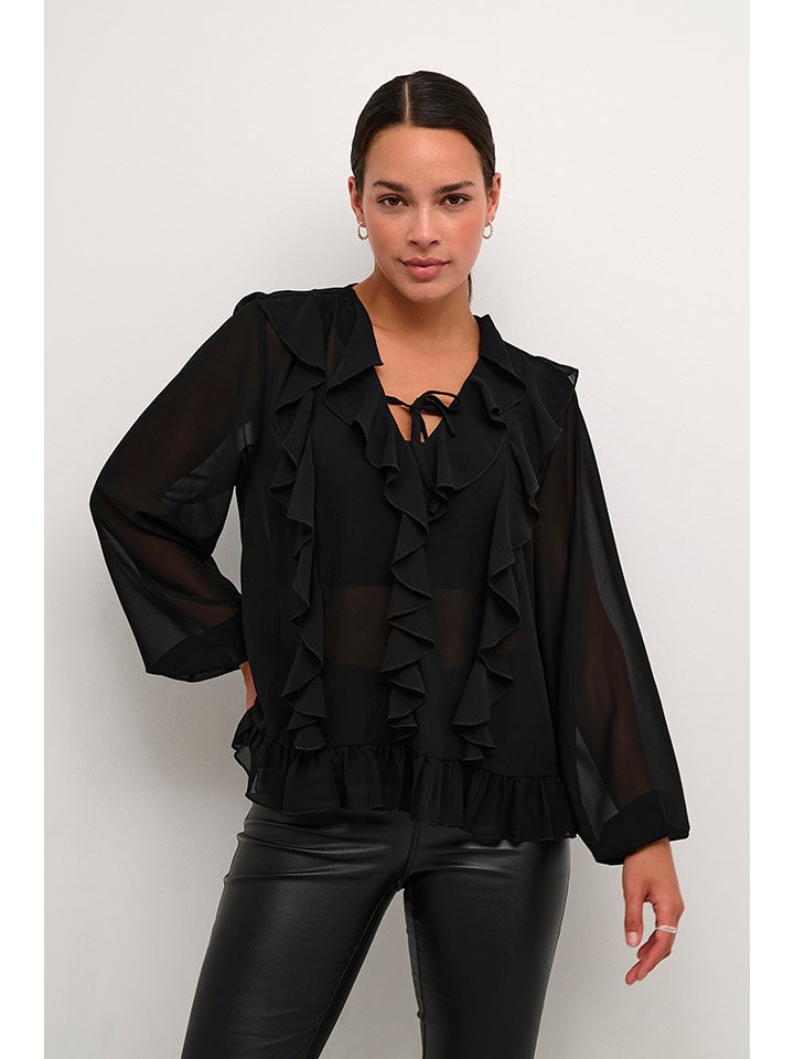 Kaffe Bluzka "Ninna" w kolorze czarnym rozmiar: 40