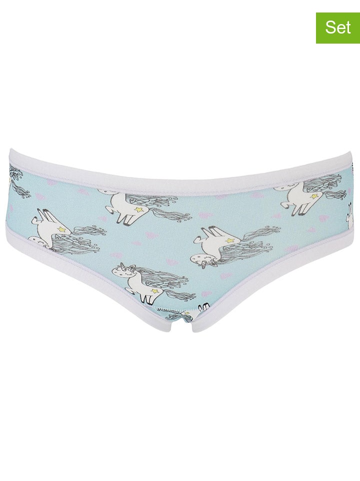 COTONELLA Majtki (3 pary) w kolorze błękitno-białym rozmiar: 154