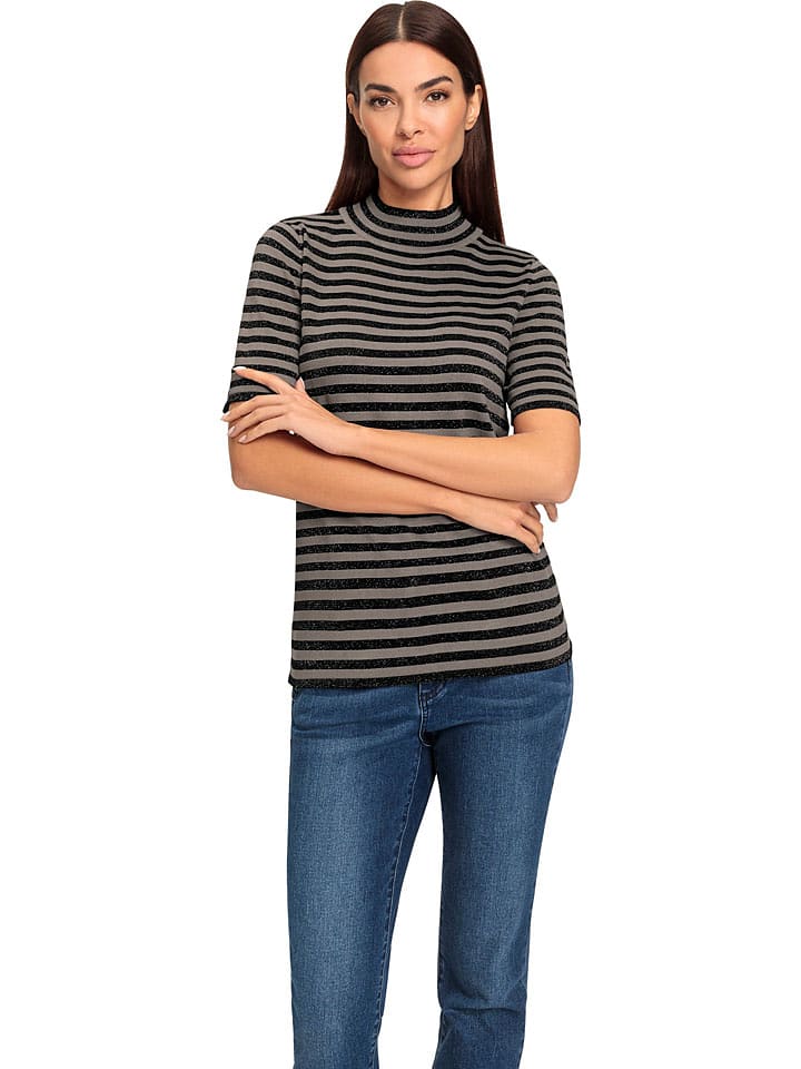 Heine Sweter w kolorze czarno-szarobrązowym rozmiar: 44