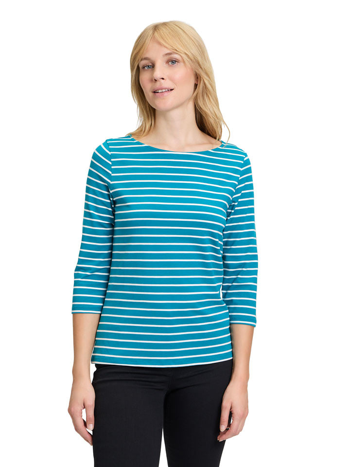 Betty Barclay Koszulka w kolorze turkusowo-białym rozmiar: 40