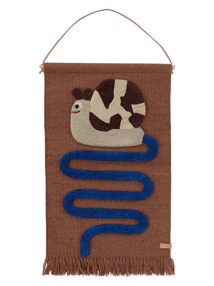 OYOY mini Dywan ścienny "Sally Snail On The Way" w kolorze brązowym - 87 x 50 cm rozmiar: onesize