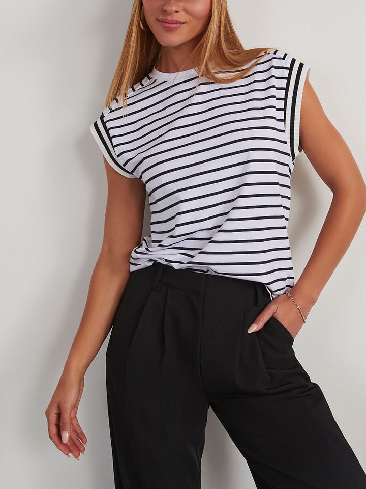 Milan Kiss Koszulka w kolorze biało-czarnym rozmiar: L