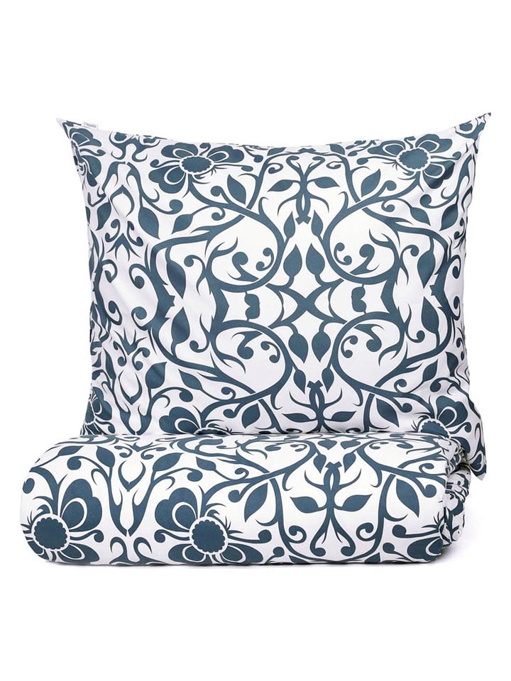 Homla Komplet pościeli "Hede" w kolorze biało-turkusowym - 220 x 200 cm rozmiar: onesize