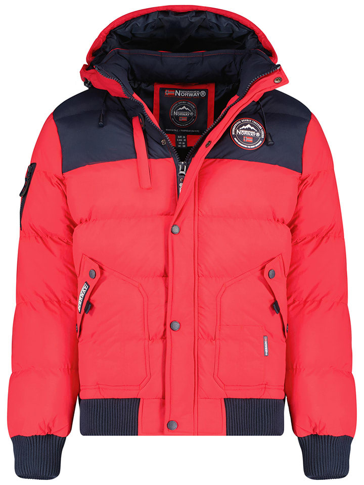 Geographical Norway Kurtka zimowa "Volva" w kolorze czerwonym rozmiar: M