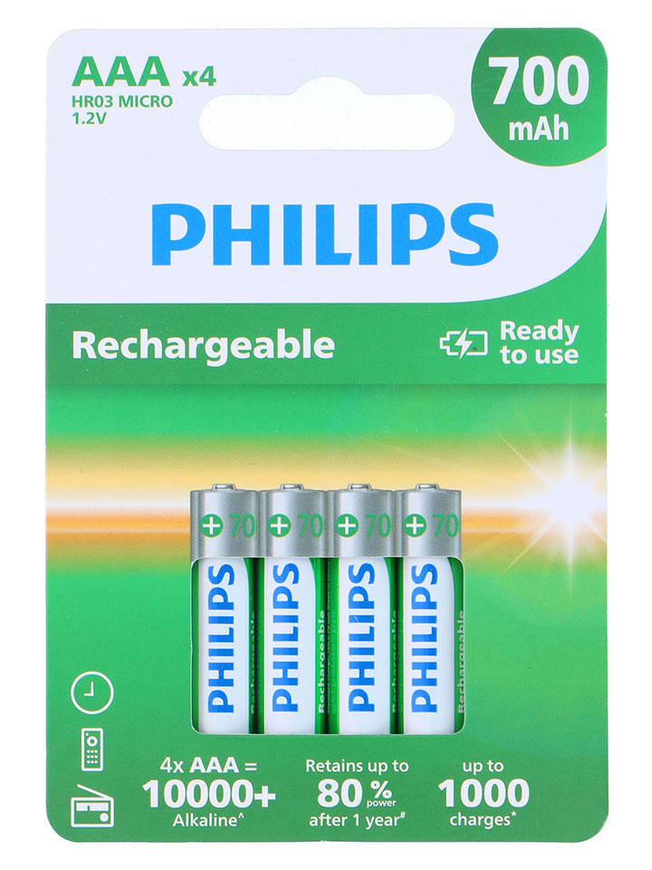 Philips Baterie AAA 700 mAh (4 szt.) rozmiar: onesize