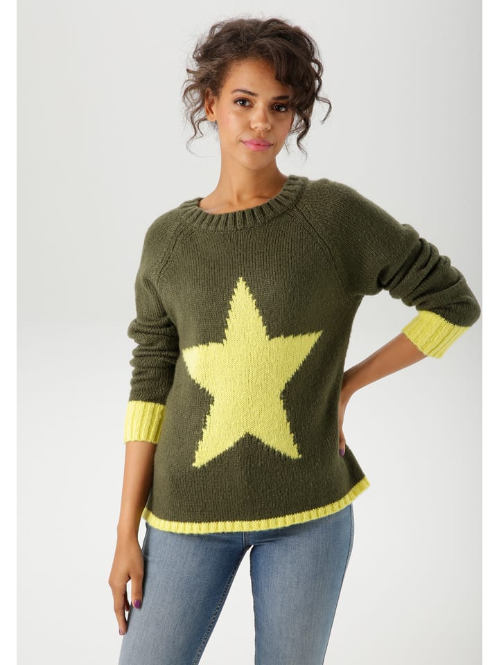 Aniston Sweter w kolorze ciemnozielonym rozmiar: 36