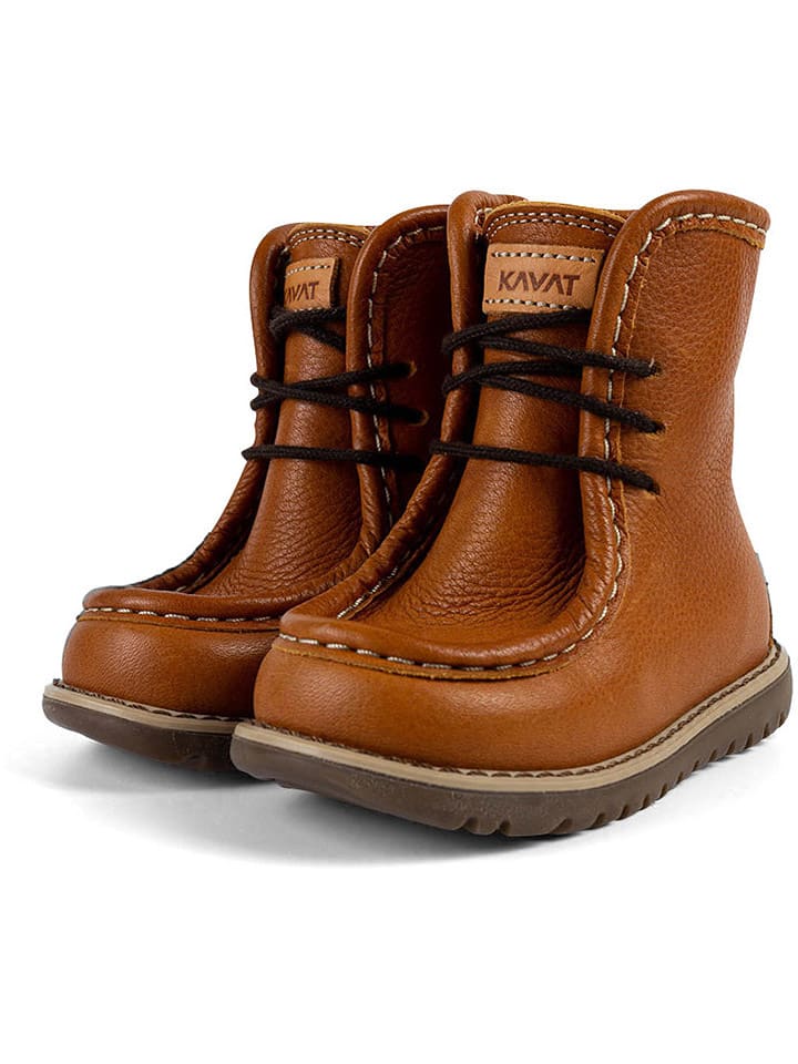 KAVAT Skórzane botki zimowe "Töre" w kolorze jasnobrązowym rozmiar: 24