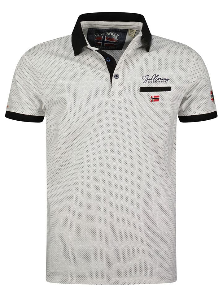 Geographical Norway Koszulka polo "Kingdom" w kolorze biało-czarnym rozmiar: 128