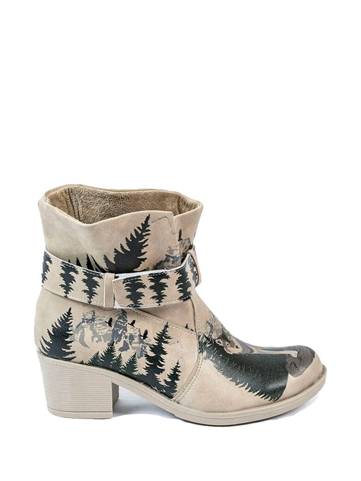 Streetfly Botki w kolorze beżowym ze wzorem rozmiar: 39