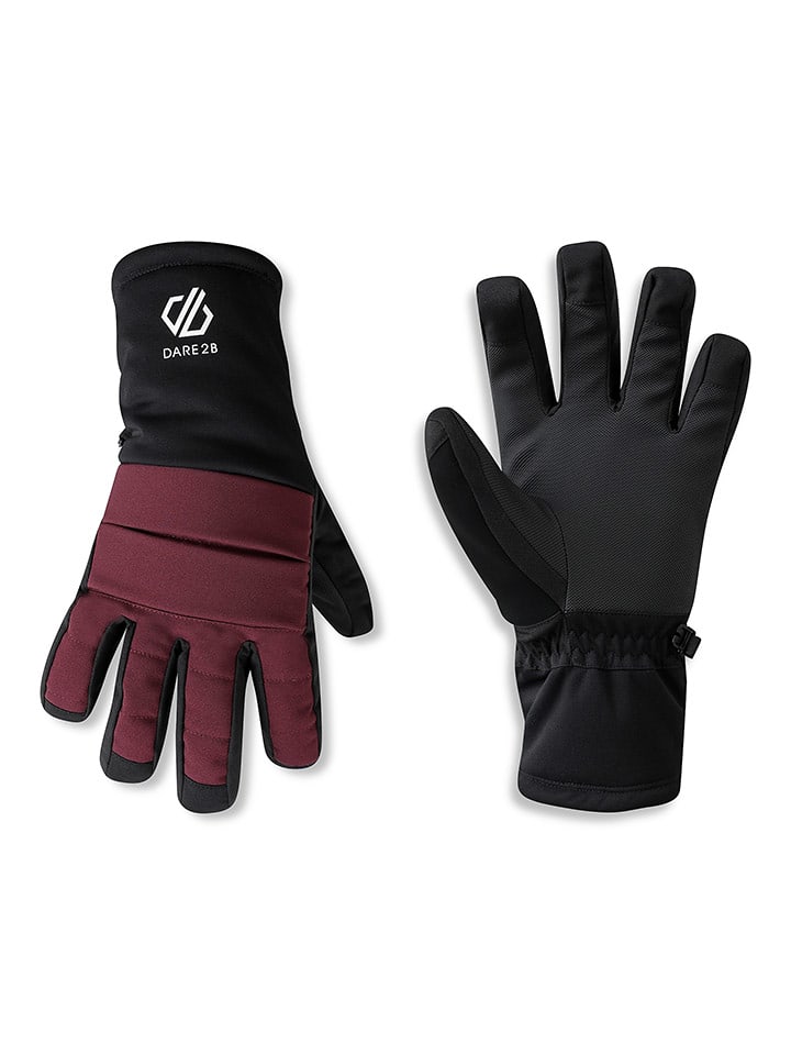 Dare 2b Rękawiczki funkcyjne "Freeride" w kolorze bordowo-czarnym rozmiar: L