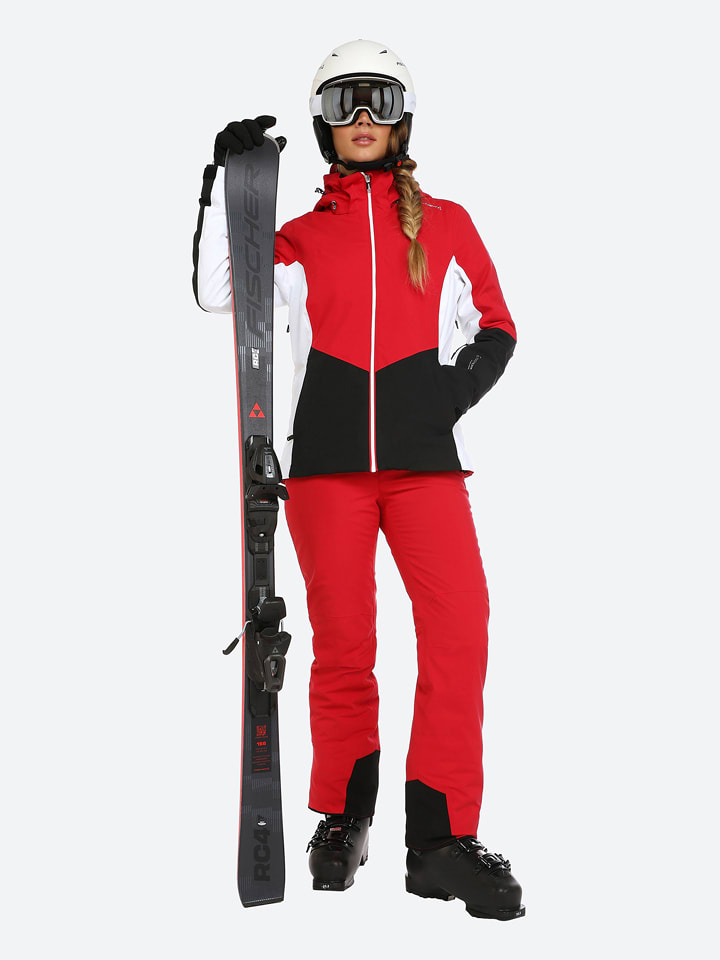 Fischer Kurtka narciarska "Stella" w kolorze czerwono-czarno-białym rozmiar: XL