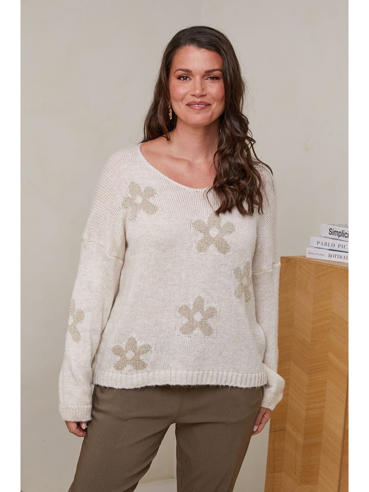 Curvy Lady Sweter w kolorze beżowym rozmiar: 40/42