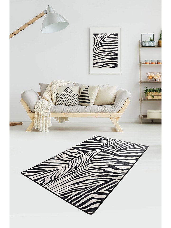 Mioli Dywan "Zebra" w kolorze czarno-białym rozmiar: 100x300 cm