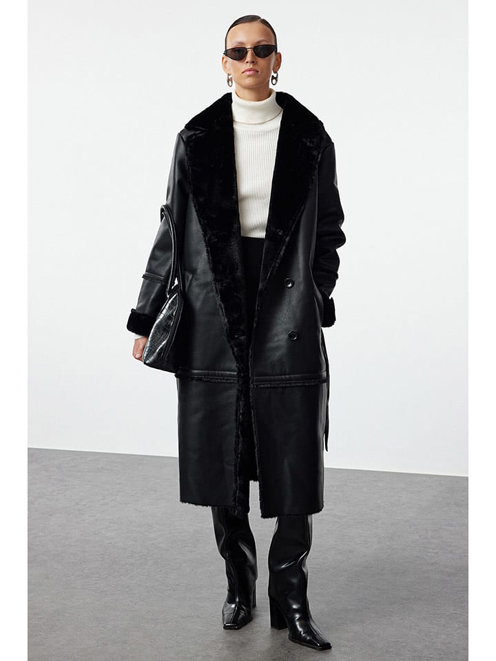 trendyol Płaszcz w kolorze czarnym rozmiar: 42