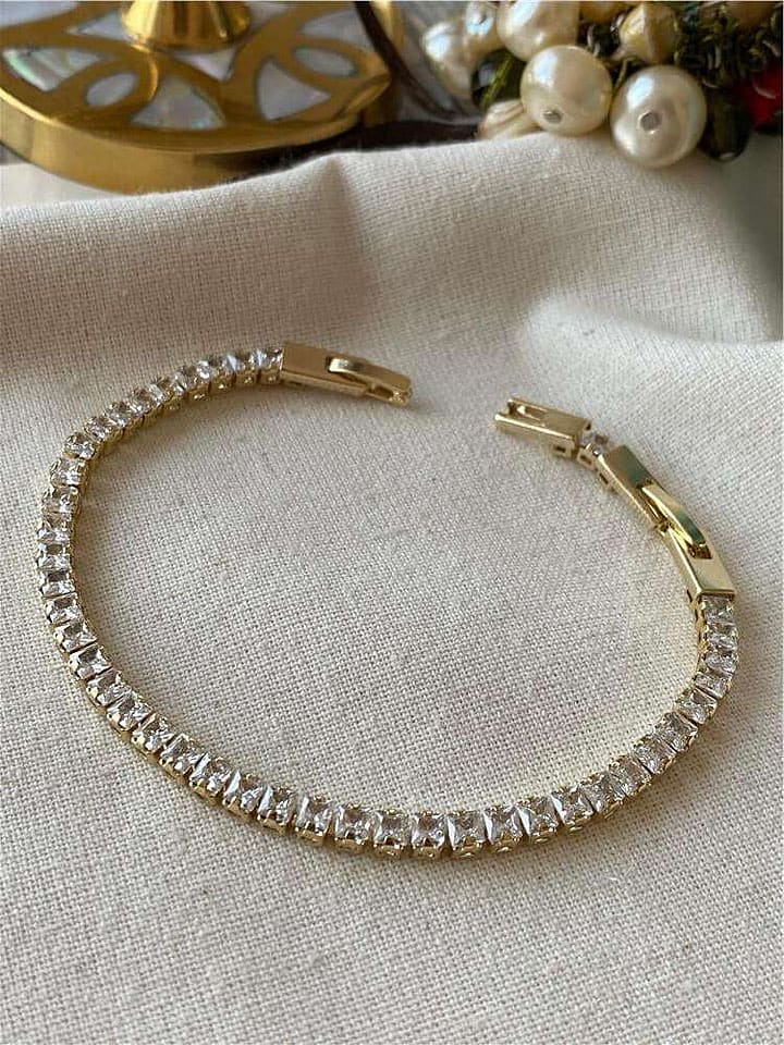 Luseera Pozłacana bransoletka z cyrkoniami rozmiar: onesize