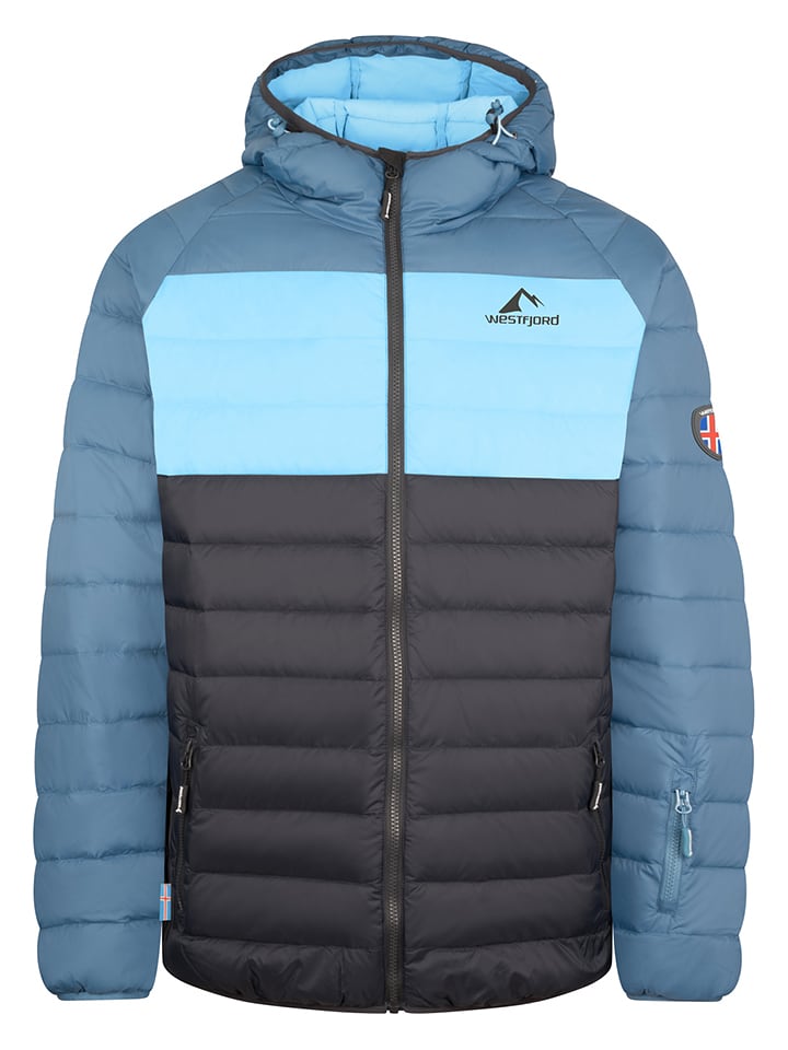 Westfjord Kurtka puchowa "Snaefell" w kolorze czarno-błękitno-niebieskim rozmiar: XXL