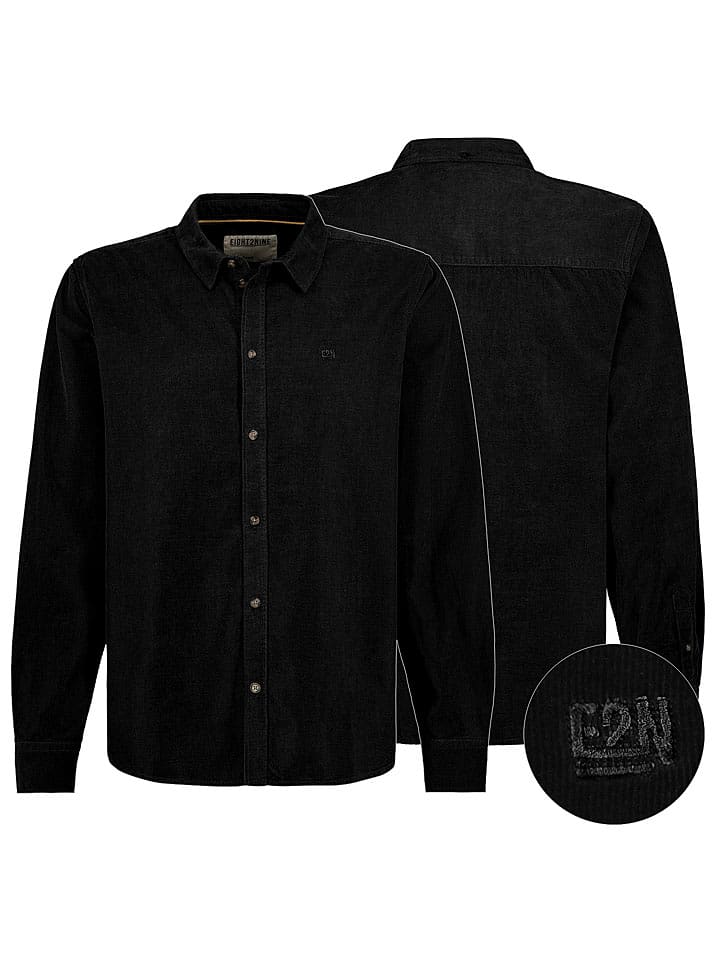 Eight2Nine Koszula sztruksowa w kolorze czarnym rozmiar: XXL