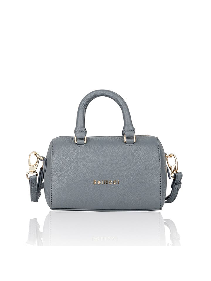 Bellicci Skórzana torebka "Cara" w kolorze błękitnym - 18 x 14 x 7 cm rozmiar: onesize