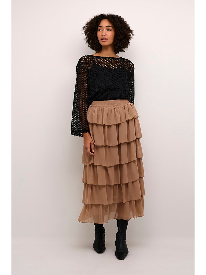 Kaffe Spódnica w kolorze karmelowym rozmiar: 42