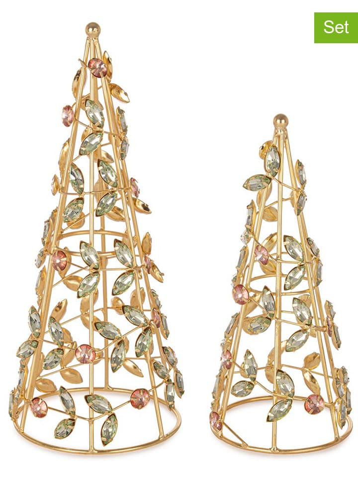 Bizzotto Figurki dekoracyjne (2 szt.) w kolorze złotym rozmiar: onesize