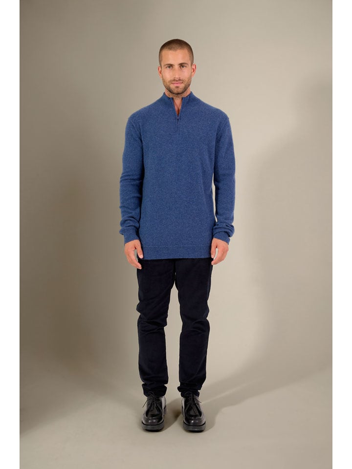 Perfect Cashmere Kaszmirowy sweter "Lucas" w kolorze niebieskim rozmiar: S
