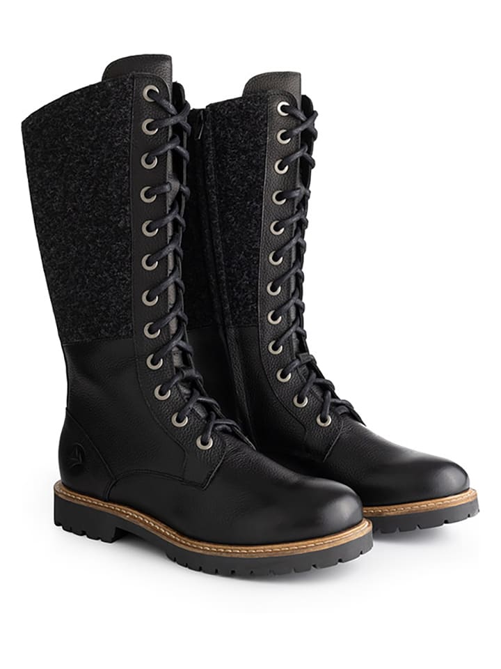 TRAVELIN' Skórzane kozaki "Hellvik" w kolorze czarnym rozmiar: 41