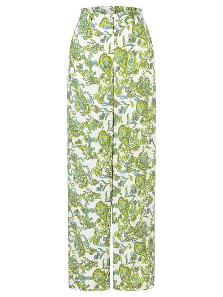 More & More Spodnie w kolorze zielono-białym rozmiar: 36