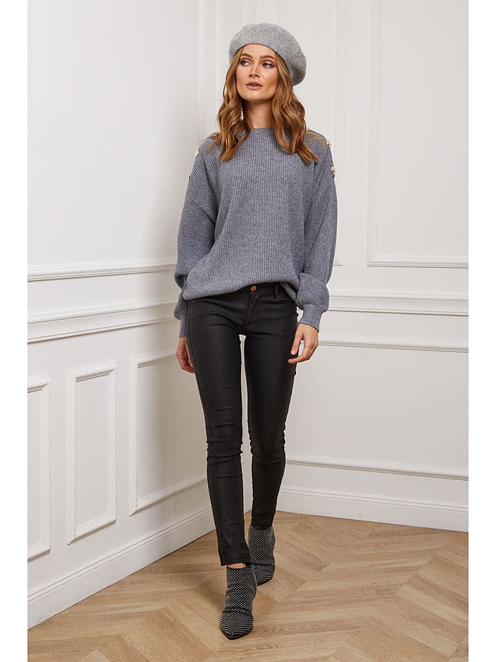 Joséfine Sweter "Burny" w kolorze szarym rozmiar: L