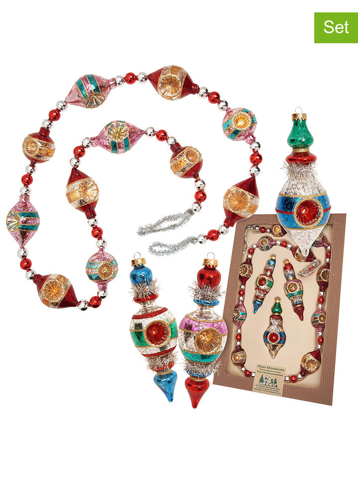 Krebs Glas Lauscha 4-częściowy zestaw ze wzorem rozmiar: onesize