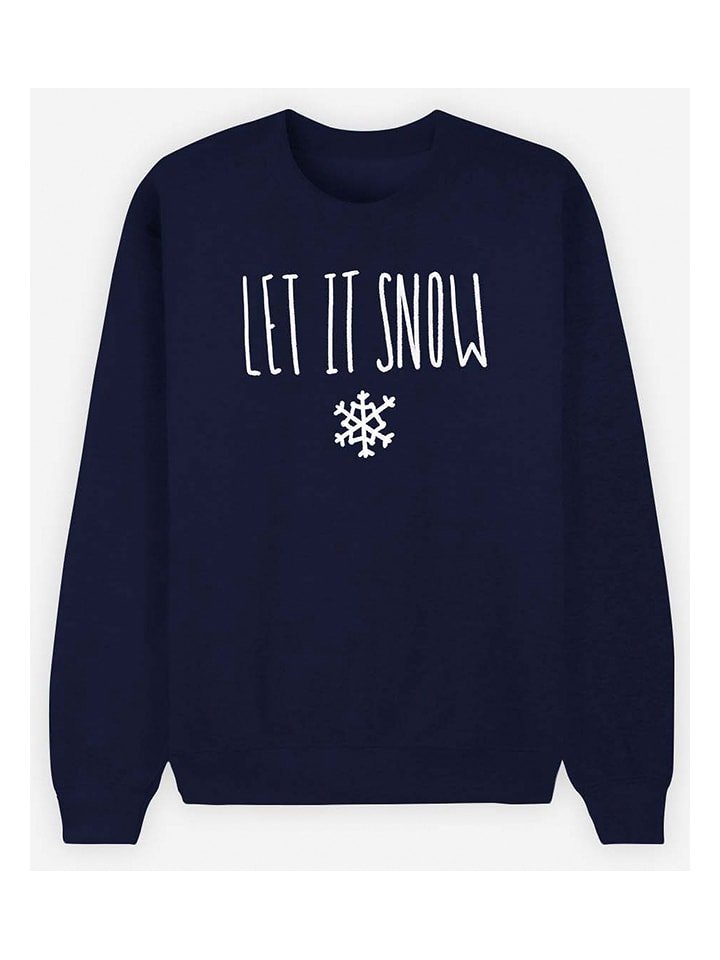 WOOOP Bluza "Let it Snow" w kolorze granatowym rozmiar: S