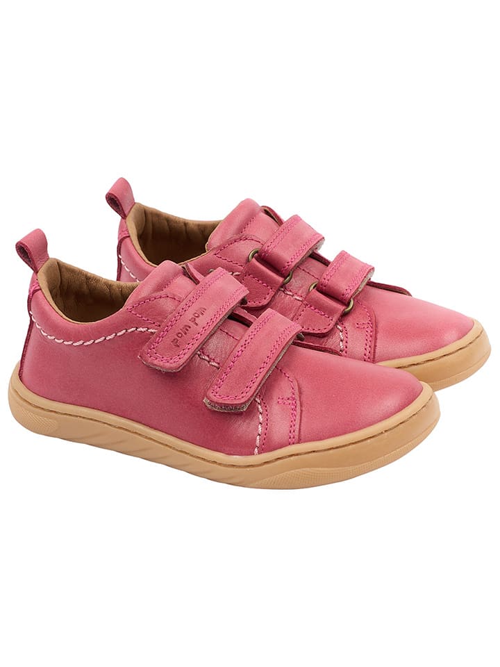 POM POM Skórzane buty w kolorze różowym do chodzenia na boso rozmiar: 27