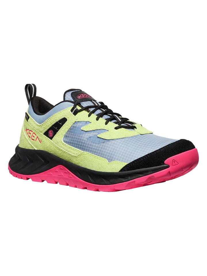 Keen Skórzane buty trekkingowe "Hightrail EXP" w kolorze limonkowo-błękitnym rozmiar: 41