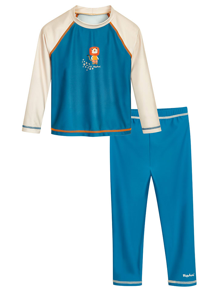 Playshoes 2-częściowy zestaw kąpielowy w kolorze niebiesko-kremowym rozmiar: 74/80