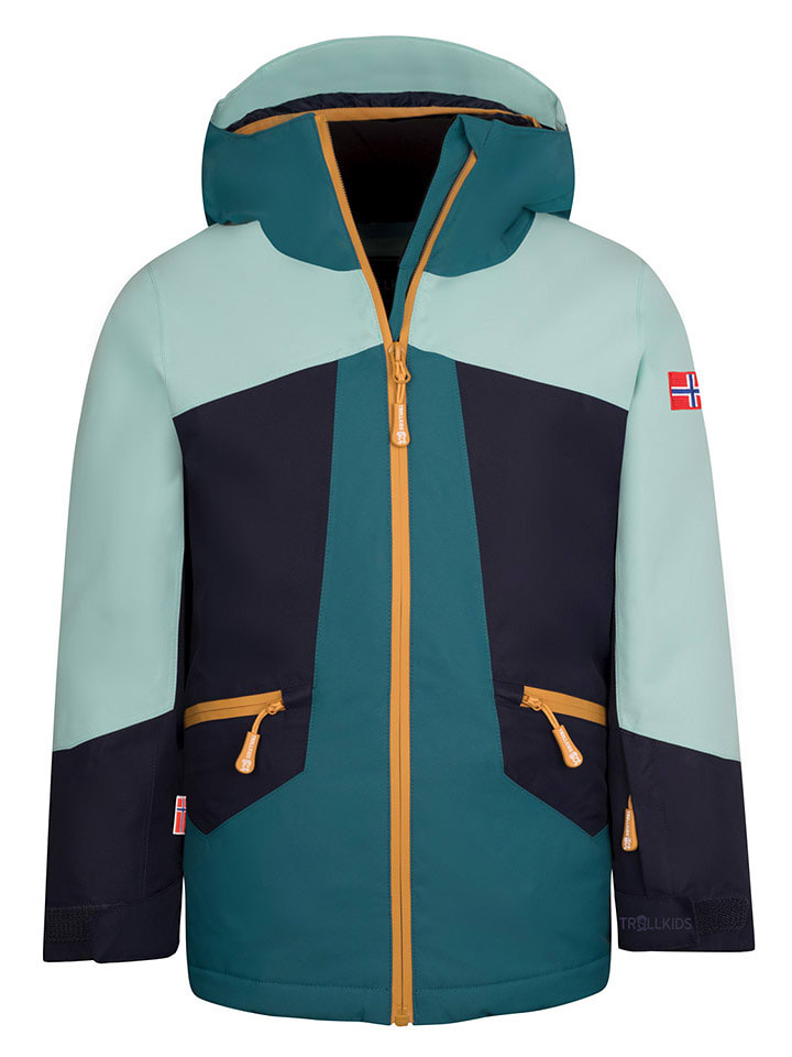 Trollkids Kurtka narciarska "Rauland" w kolorze turkusowym rozmiar: 164