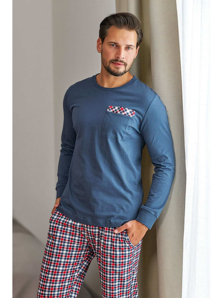 Doctor Nap Piżama w kolorze niebiesko-czerwonym rozmiar: XL