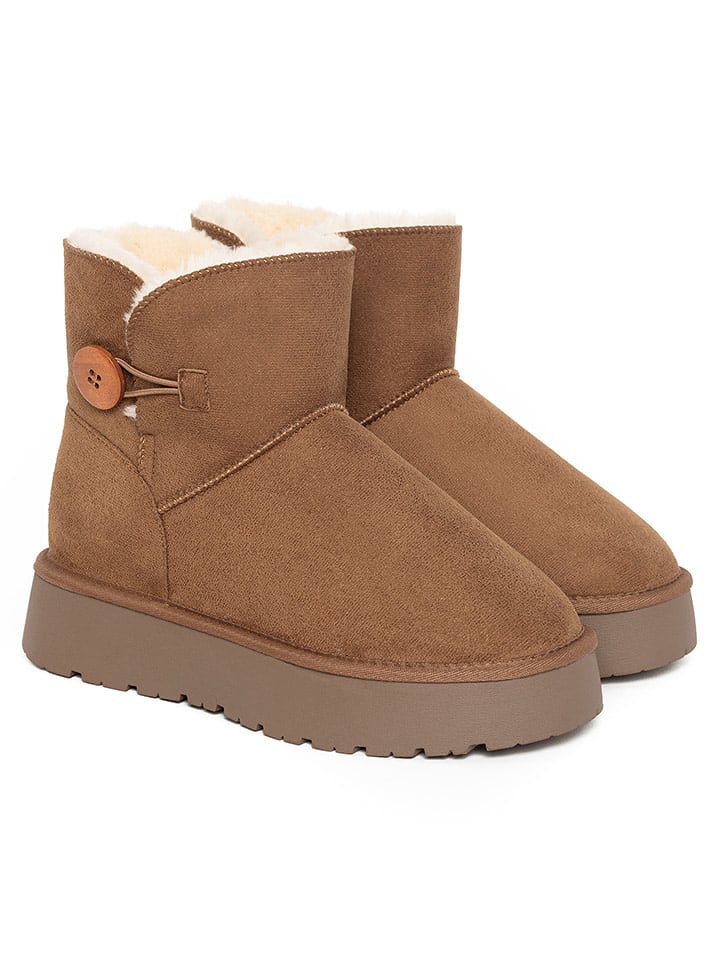 Blackfield Botki zimowe "Clair" w kolorze jasnobrązowym rozmiar: 39