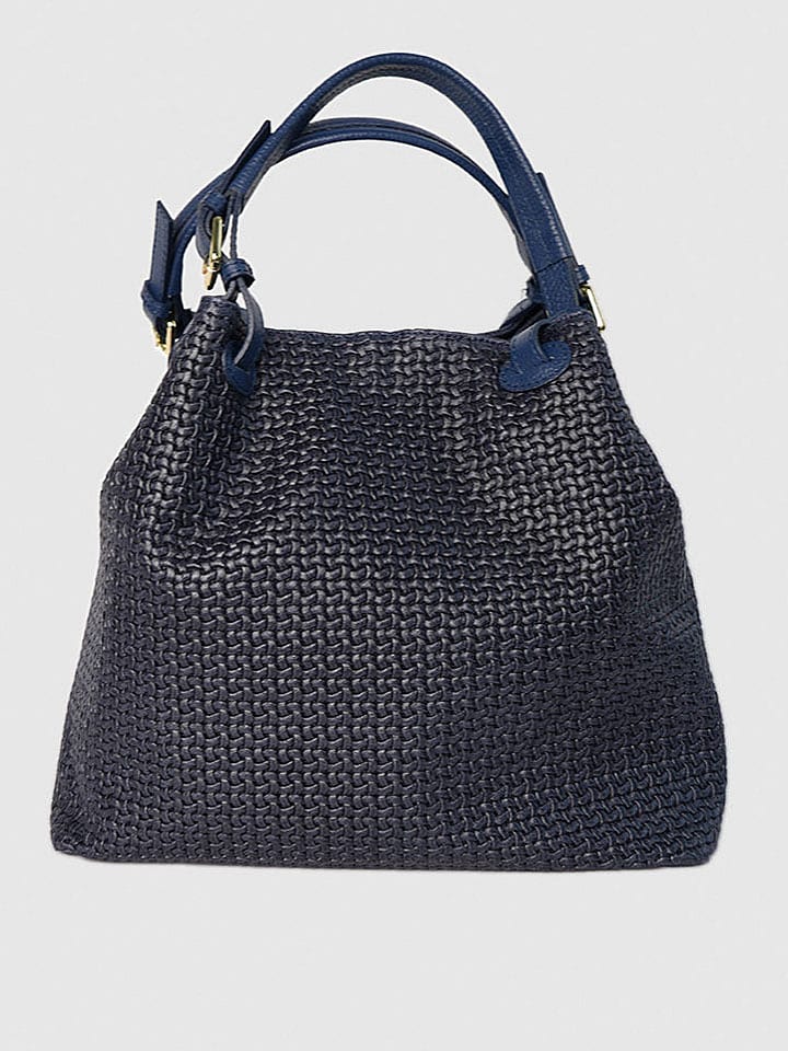 Victor & Hugo Paris Skórzana torebka "Reina" w kolorze granatowym - 33 x 31 x 16 cm rozmiar: onesize