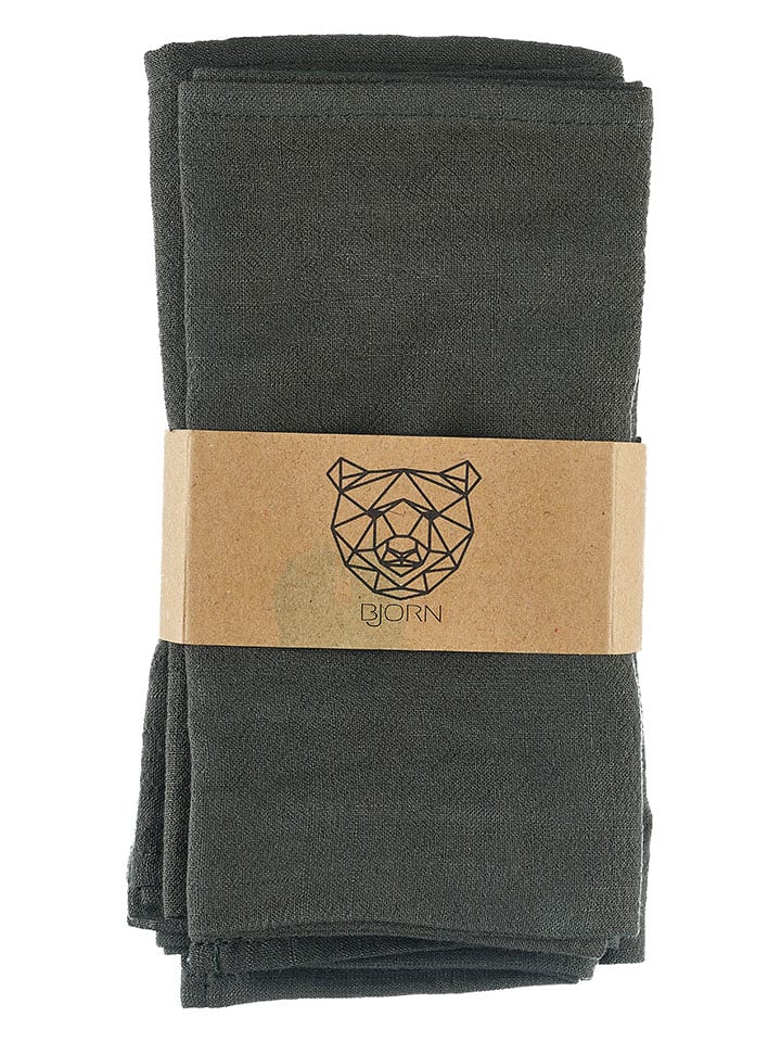 Björn Serwetki (6 szt.) w kolorze antracytowym - 40 x 40 cm rozmiar: onesize