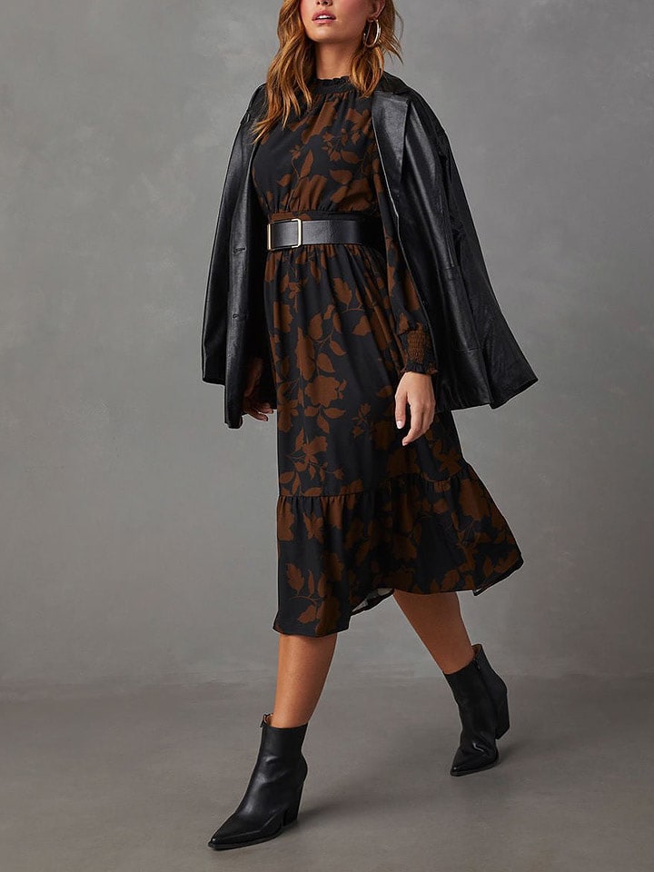 LA Angels Sukienka w kolorze czarno-jasnobrązowym rozmiar: XL