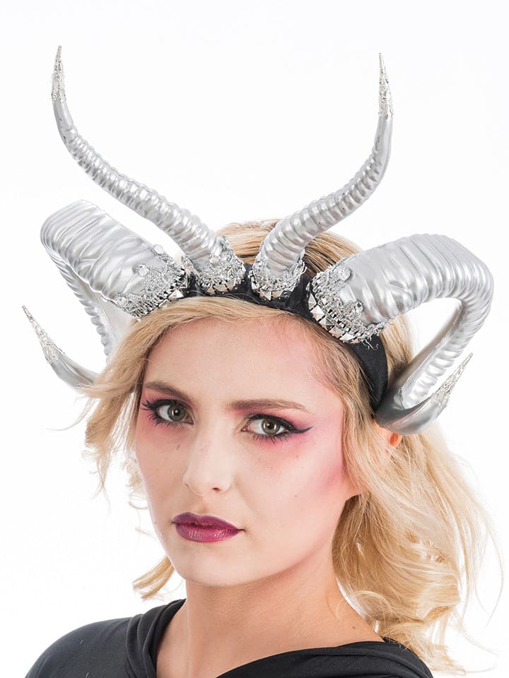 CHAKS Opaska "Silber Devil Double Horns" w kolorze srebrnym rozmiar: onesize